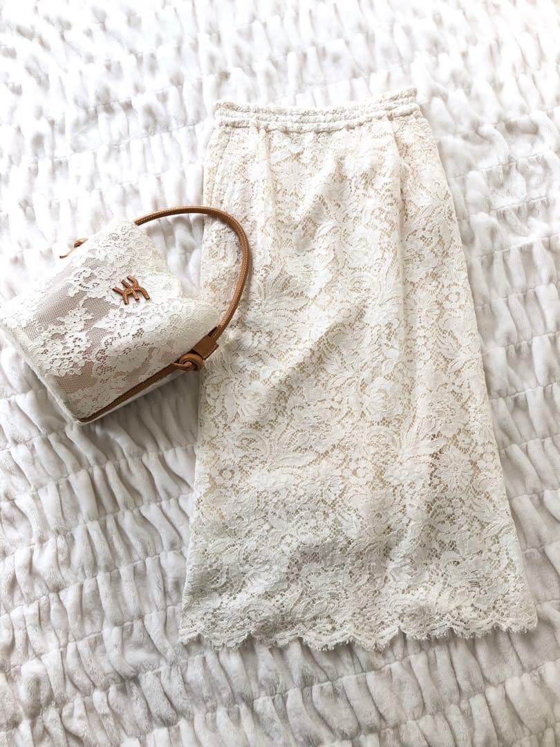 エルマンノシェルビーノ ロングスカート レース生地　お値下げしました。