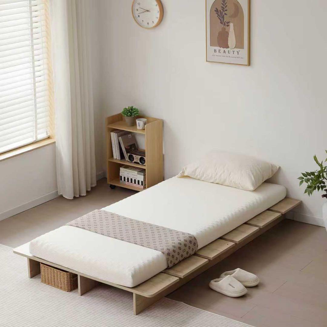 【新品】ステージ式ローベッド 幅100cm コンパクト