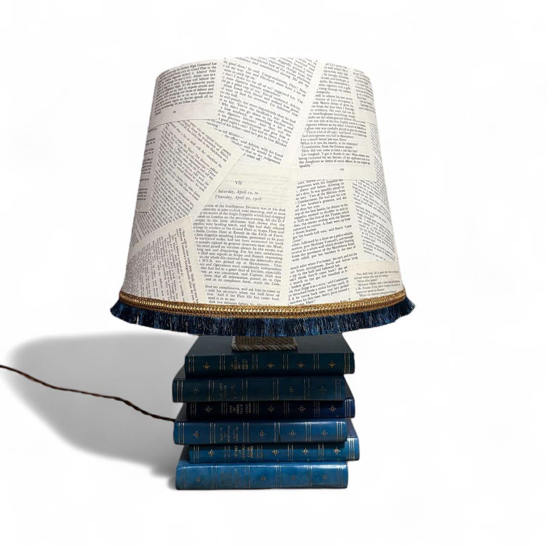 ヴィンテージ ブックランプ｜英字シェード アート照明 一点物
