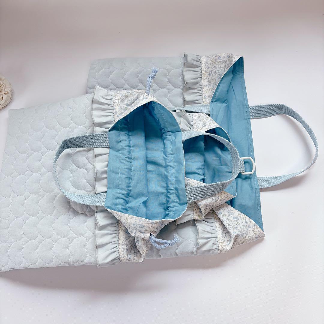 みーちゃん様　レッスンバッグ　上履き袋　体操着袋　ハート　キルト　ヌビ