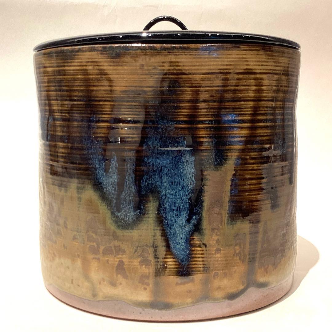 亀井味楽作　高取一重口水指