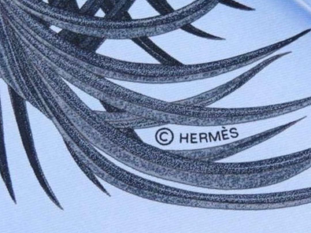 ［未使用］HERMES カレ90 ヤシの目録Index Palmarumスカーフ