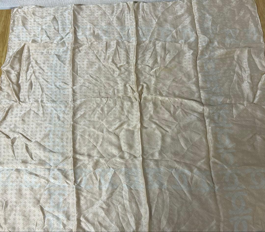 7d45 シャネル シルク 絹 スカーフ 大判