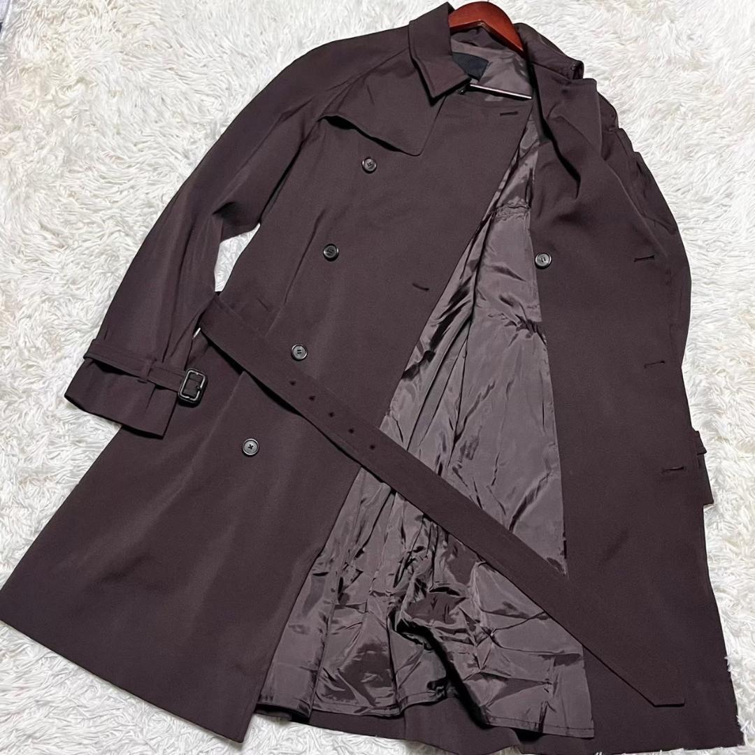 PRADA プラダ トレンチコート ダークブラウン系 L