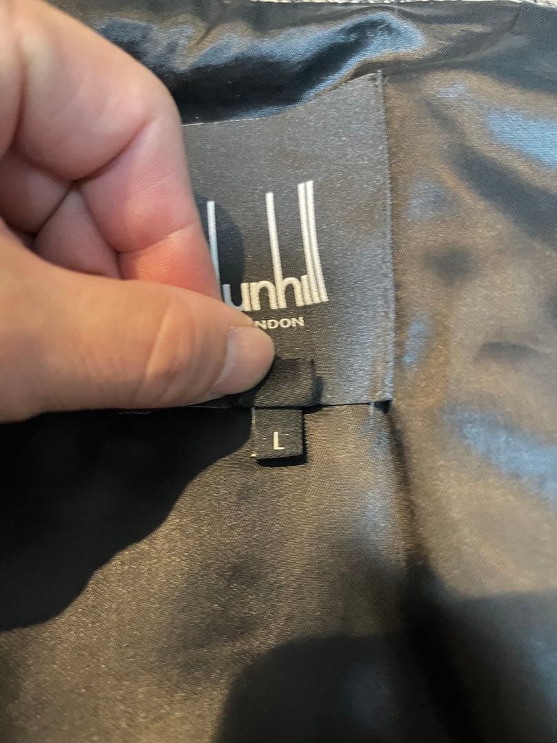 【中古美品】dunhill ブラウン・チェック柄 ジャケット Lサイズ