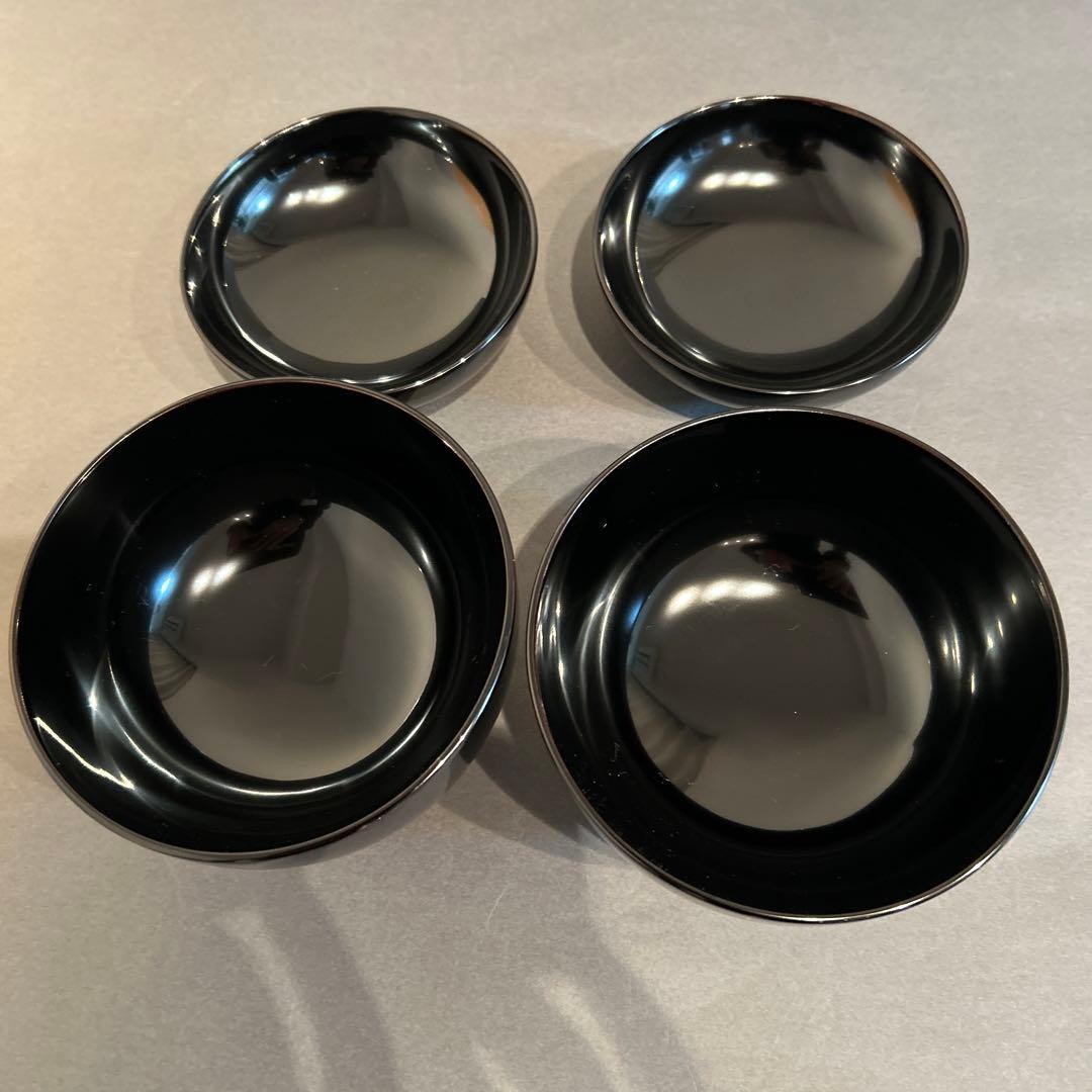 黒漆塗り大椀2客