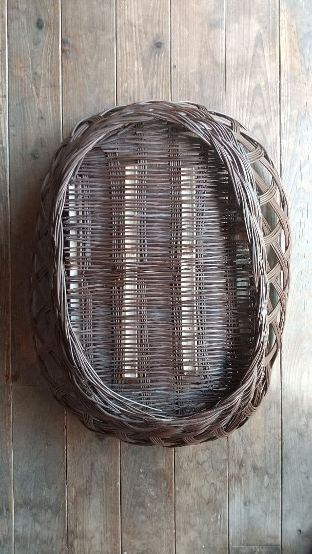 特大 わらび籠 脱衣かご 沖縄民具 今帰仁村 古民藝 古民具 古道具  昭和
