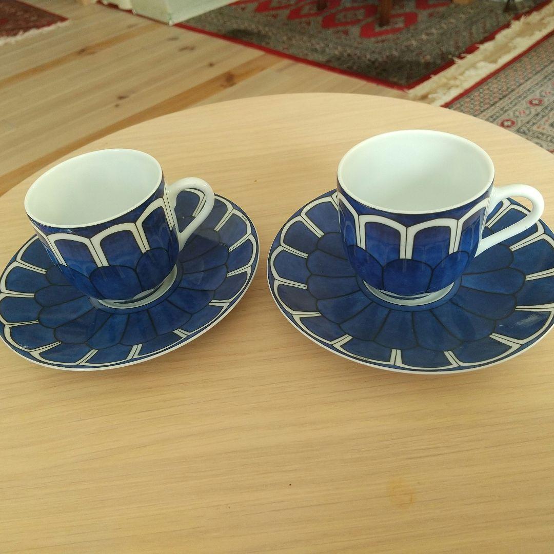 エルメスブルーダイユール カップ&ソーサー 2個