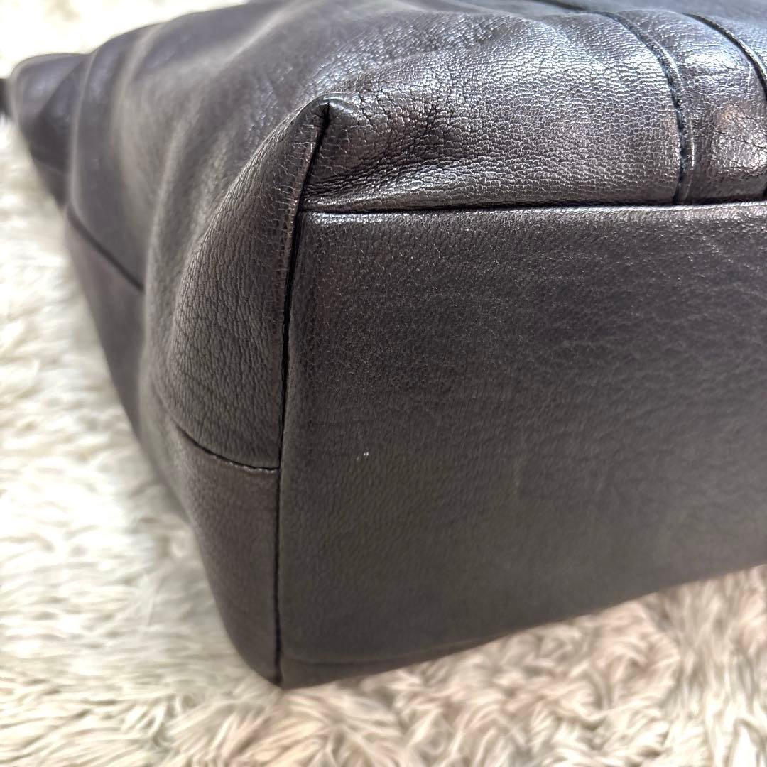 genten /ゲンテン◆レザートートバッグ ゴートベーシック　チャック付きA4