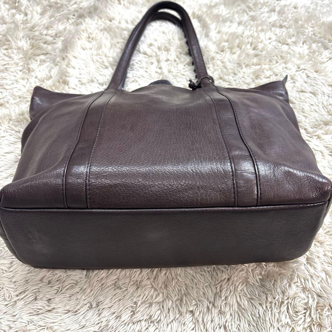 genten /ゲンテン◆レザートートバッグ ゴートベーシック　チャック付きA4