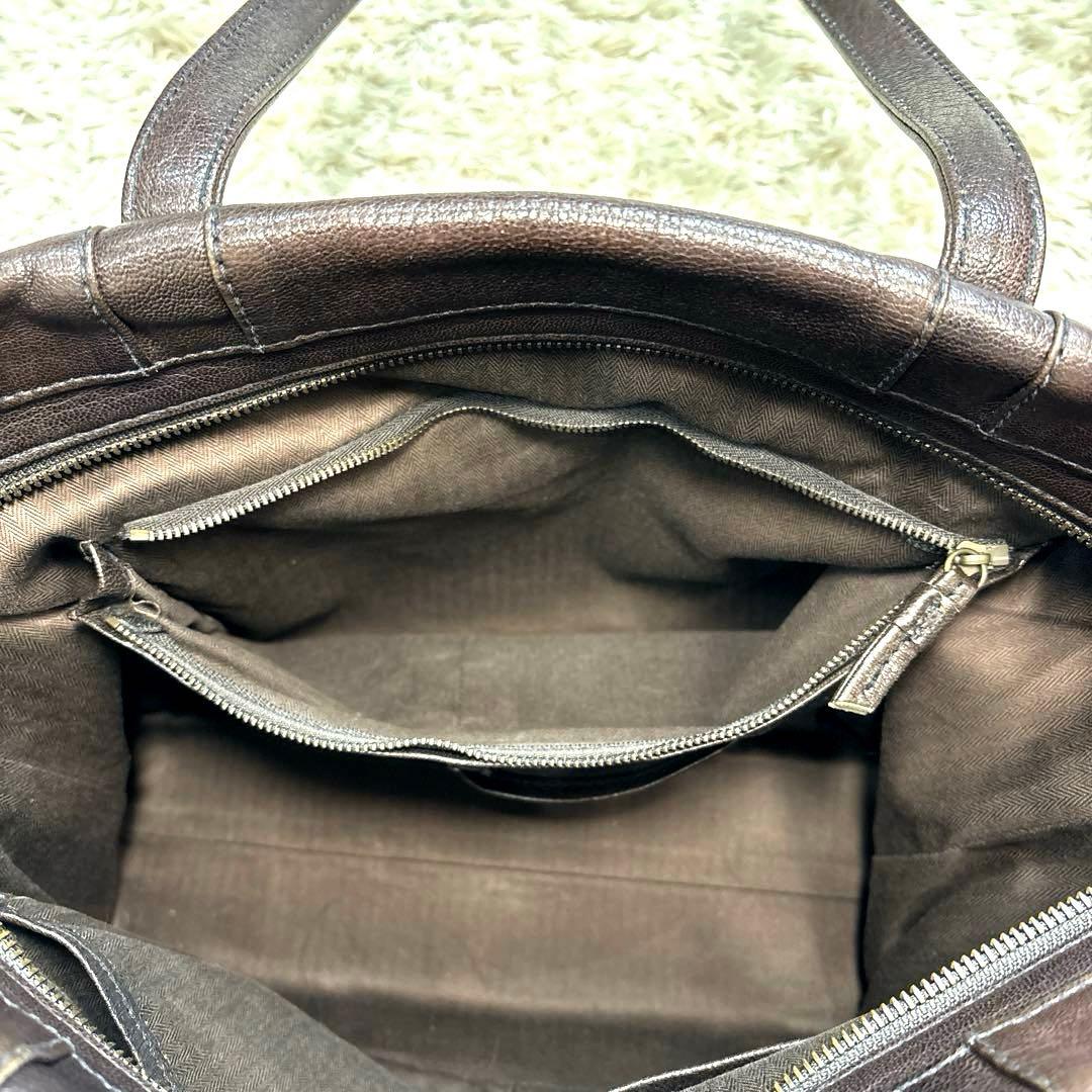 genten /ゲンテン◆レザートートバッグ ゴートベーシック　チャック付きA4