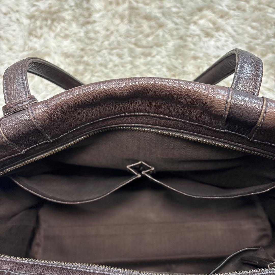 genten /ゲンテン◆レザートートバッグ ゴートベーシック　チャック付きA4