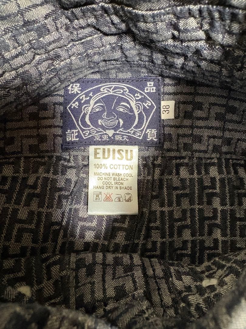 レア・美品★EVISU★エヴィス★HY柄★ボタンダウンシャツ★サイズ38
