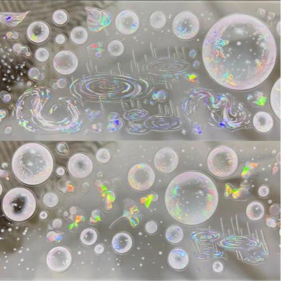 贝壳光 6cm×5.1mm ダイカット 雨雪霏霏粉 雪の結晶　泡