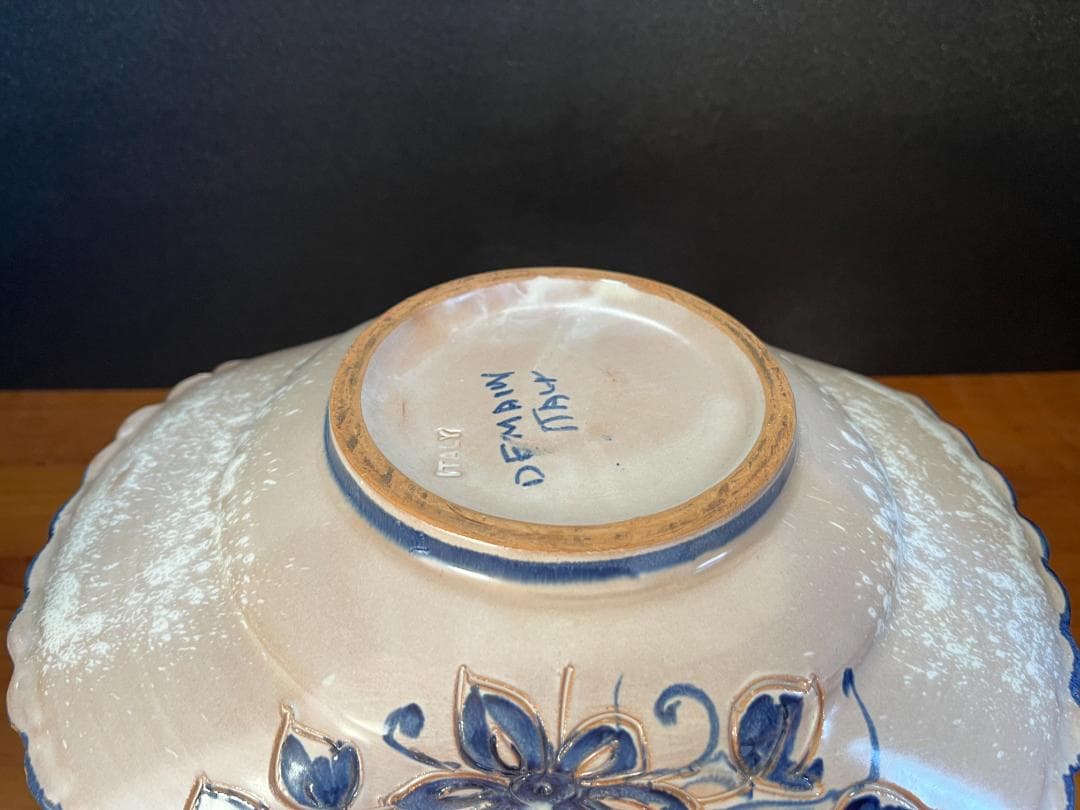 ヴィンテージ　Demain　ドマン　バスケット　イタリア製　陶器　インテリア