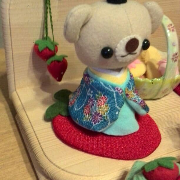 ハンドメイドおひなさま♡くまちゃん雛人形