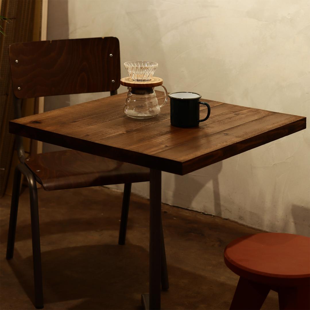 ヴィンテージ｜足場板｜カフェテーブル｜サイドテーブル｜ダークブラウン