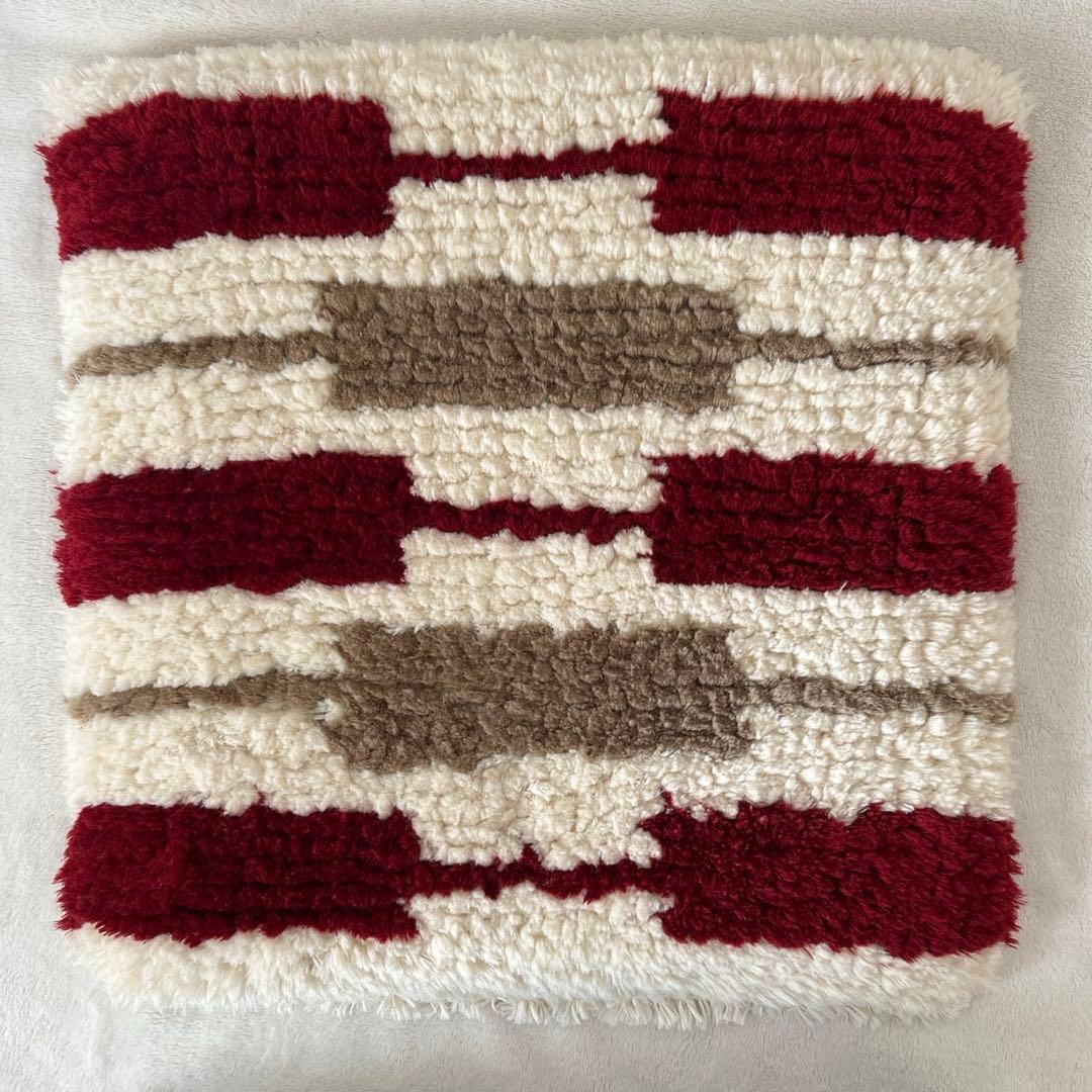 【倉敷本染手織研究所】ノッティング織ウール椅子敷き