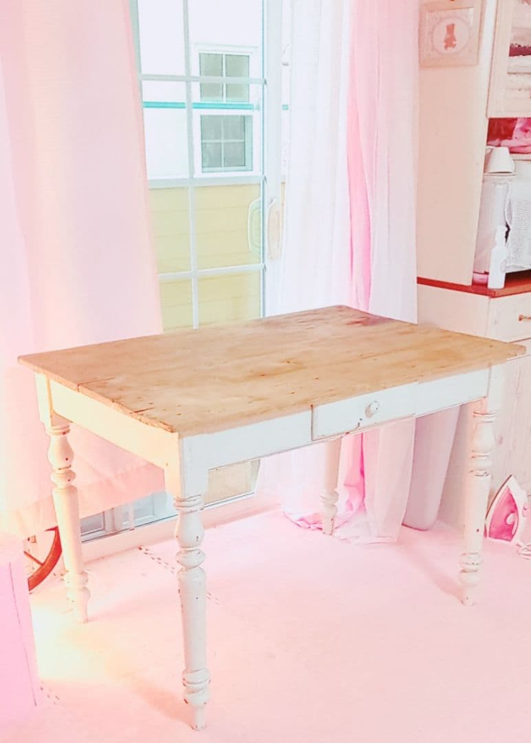 最終❤︎アンティーク フランス ペイント ダイニングテーブル