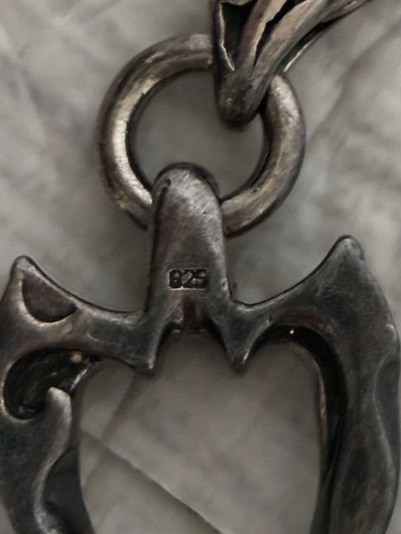 シルバー装飾的リンクチェーンブレスレット