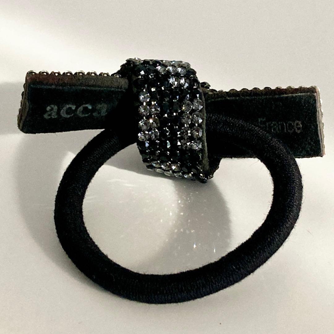 ★美品★acca アッカ★ブリジット★黒/ブラック★ヘアアクセ キラキラ