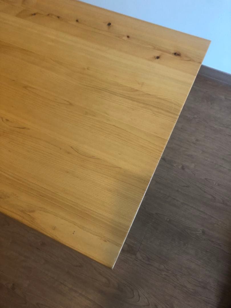 kanademono ウッドテーブル　Square 鉄脚　ホワイト　135×80