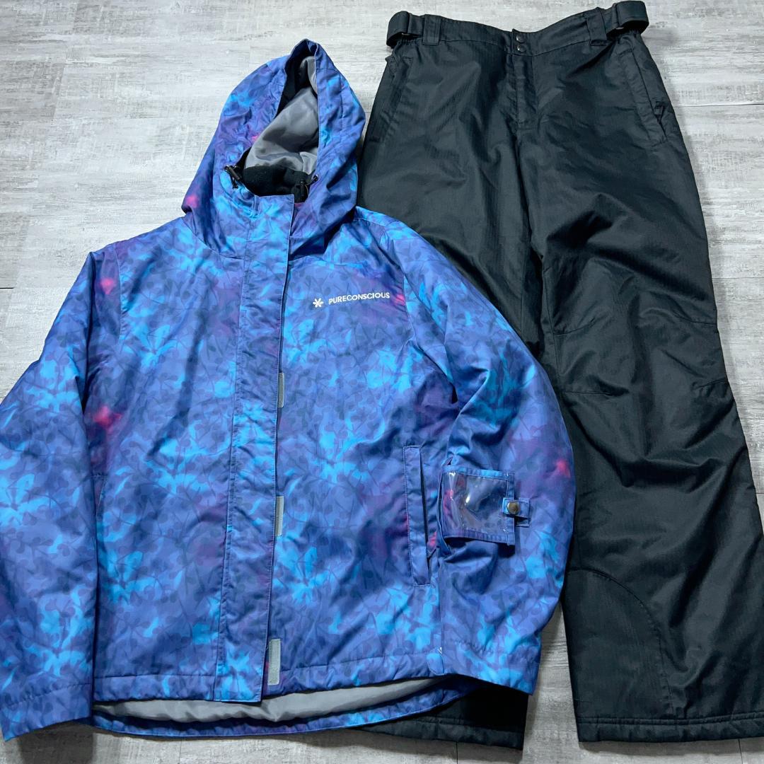 美品 大きいサイズ PURECONSIOUS スキーウェア 上下 レディースXL