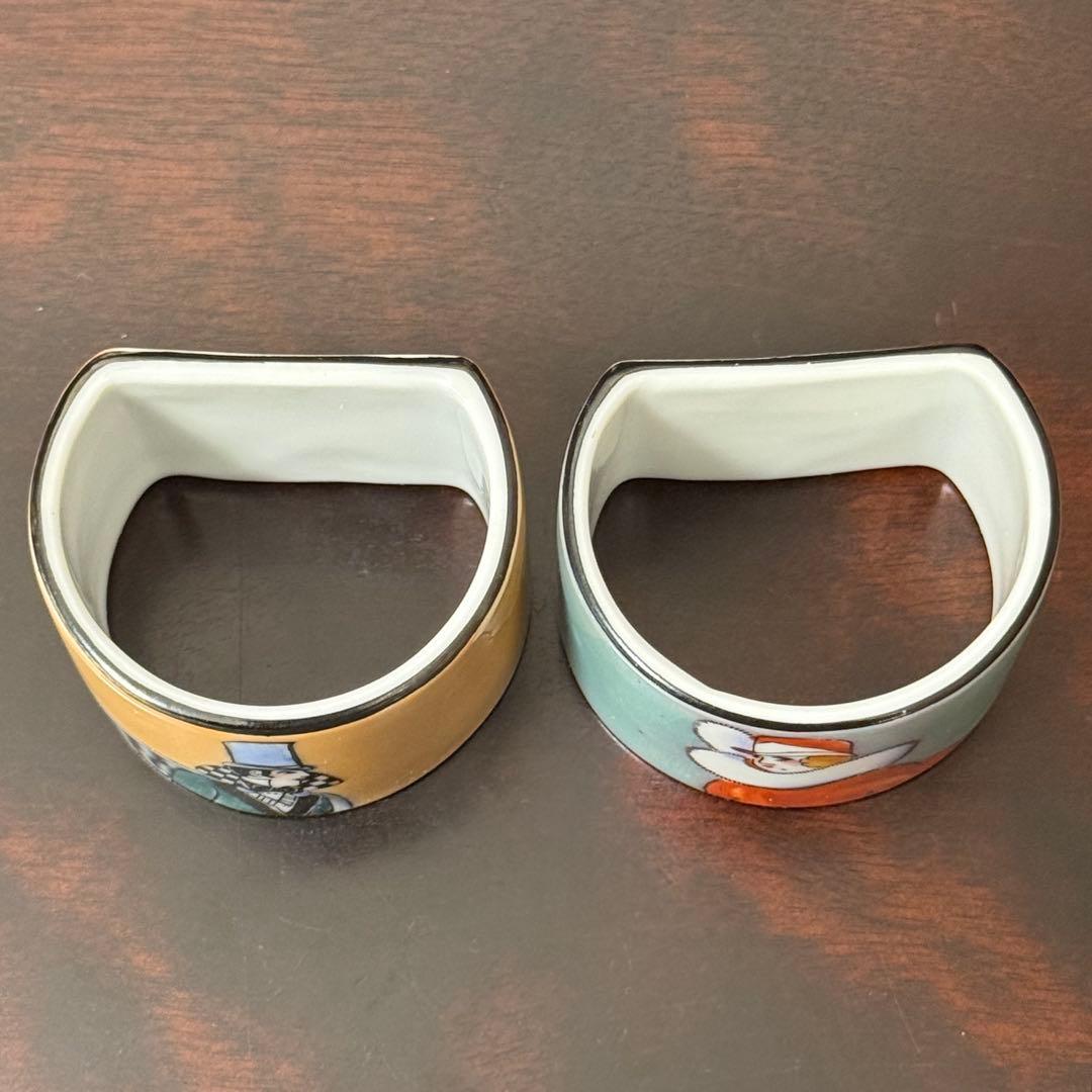 【激レア】オールドノリタケ アールデコ ラスター彩 ナプキンリング ペア紳士淑女