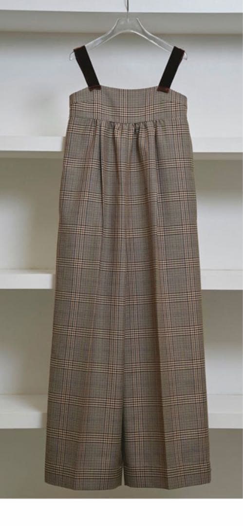 ダブルハート チェック柄サロペット