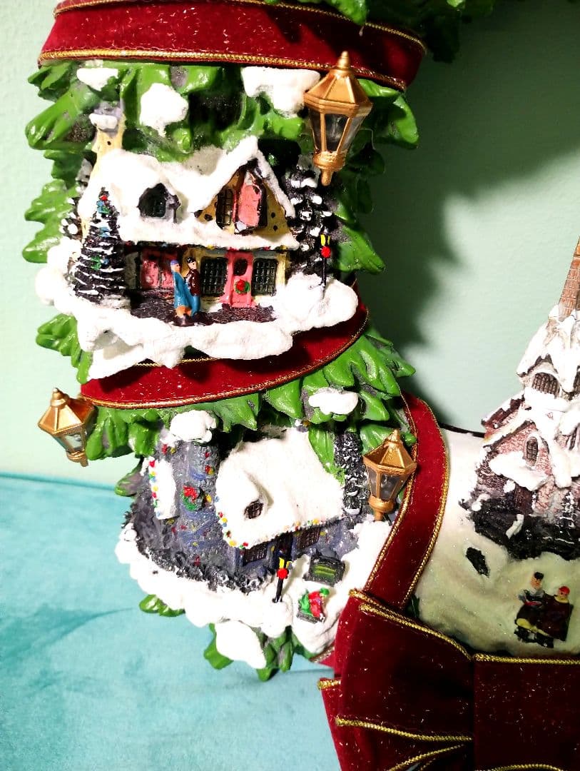 【ゆいママ様】トーマスキンケード リース ビクトリア朝のクリスマスビレッジ