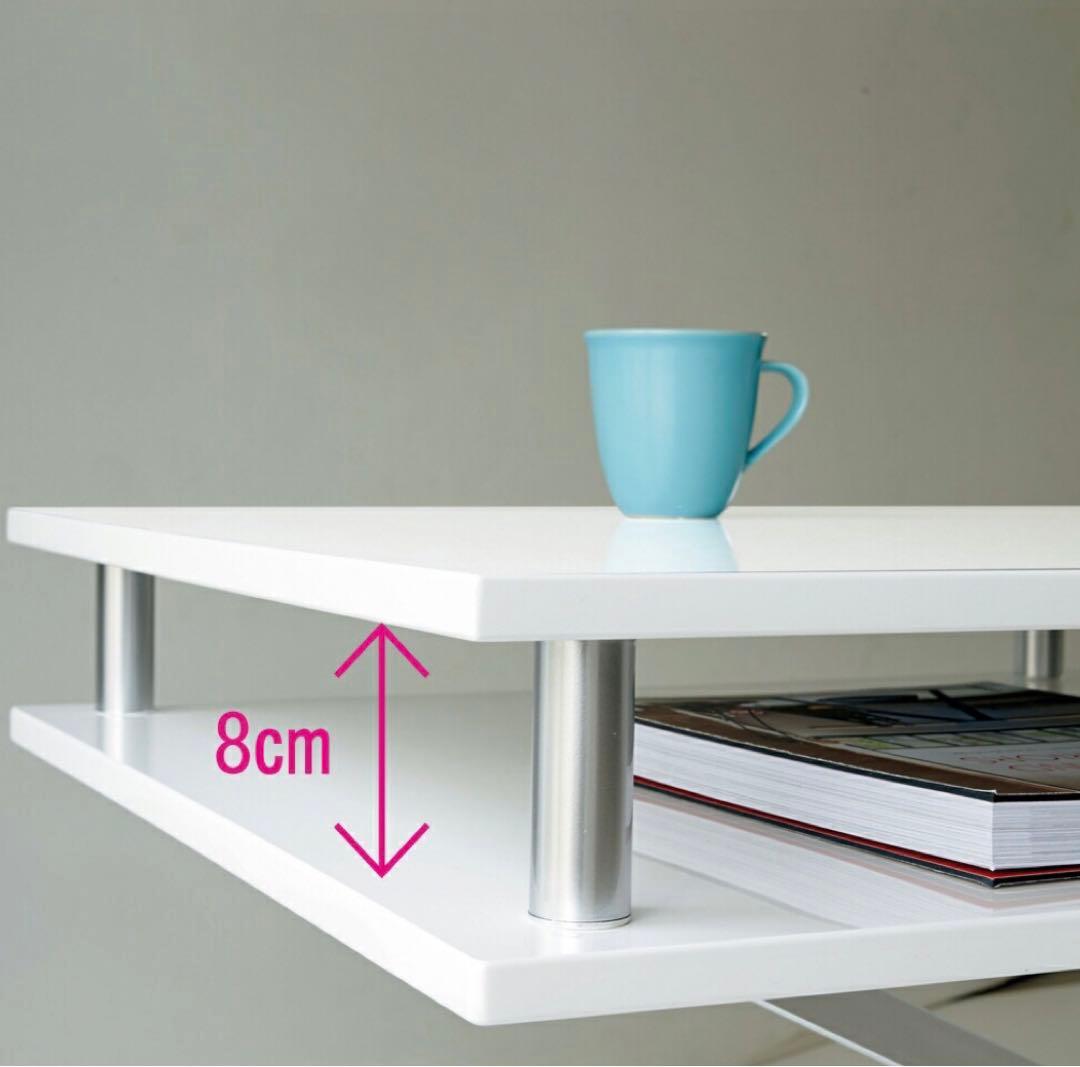 【送料込み】ディノス　棚付き昇降式テーブル 幅120cm