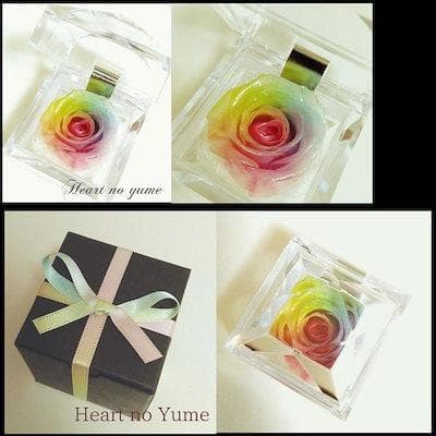 【高級プリザーブドフラワー】パステルレインボーローズ ジュエリー