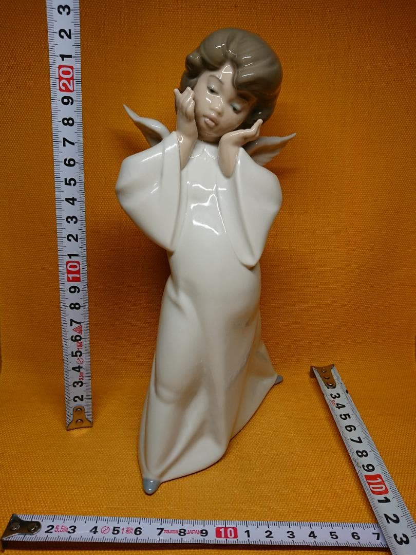 【美品】人形　天使　陶器　オブジェ　置物　インテリア　工芸品　美術品　A2553