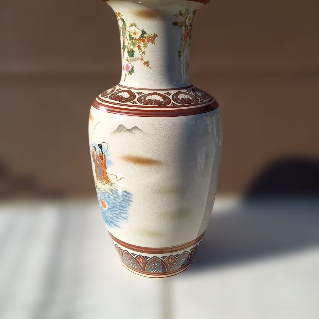 豪華 壷 九谷焼 七福人 　　61cm