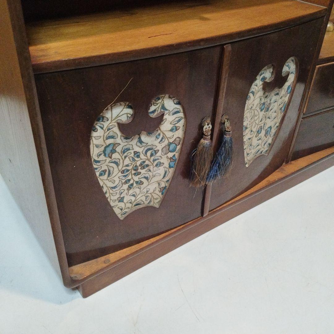 100年前　茶箪笥　飾り棚　サイドボード　桐家具　手作り　大正　昭和　民芸家具