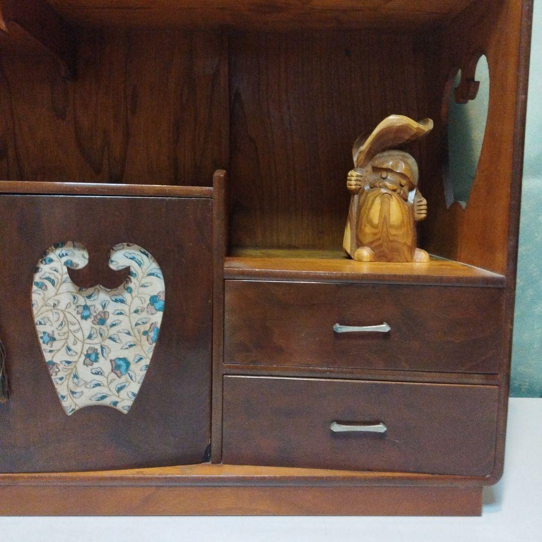 100年前　茶箪笥　飾り棚　サイドボード　桐家具　手作り　大正　昭和　民芸家具