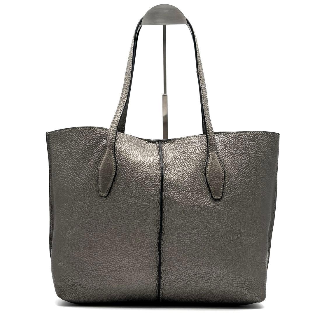 正規品 トッズ ジョイ トートバッグ レザー 肩掛け A4可 レディース グレー