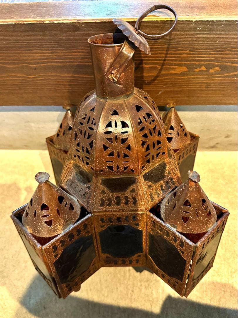 売り切り　モロッコランプシェード　ヴィンテージ　アンティーク　エイジング