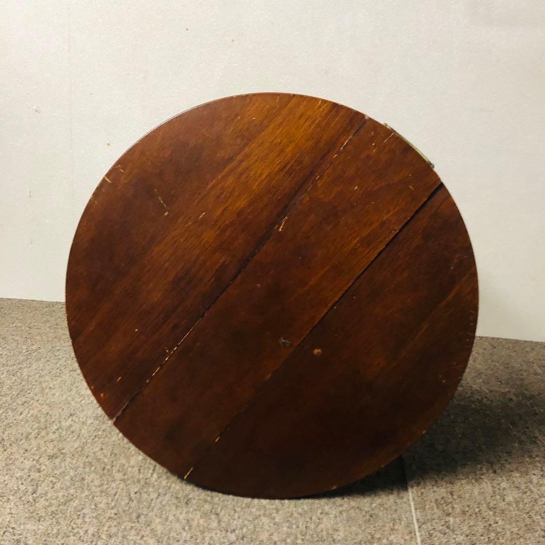 F67アンティーク品✨丸テーブル サイドテーブル 折りたたみ式ラウンドテーブル