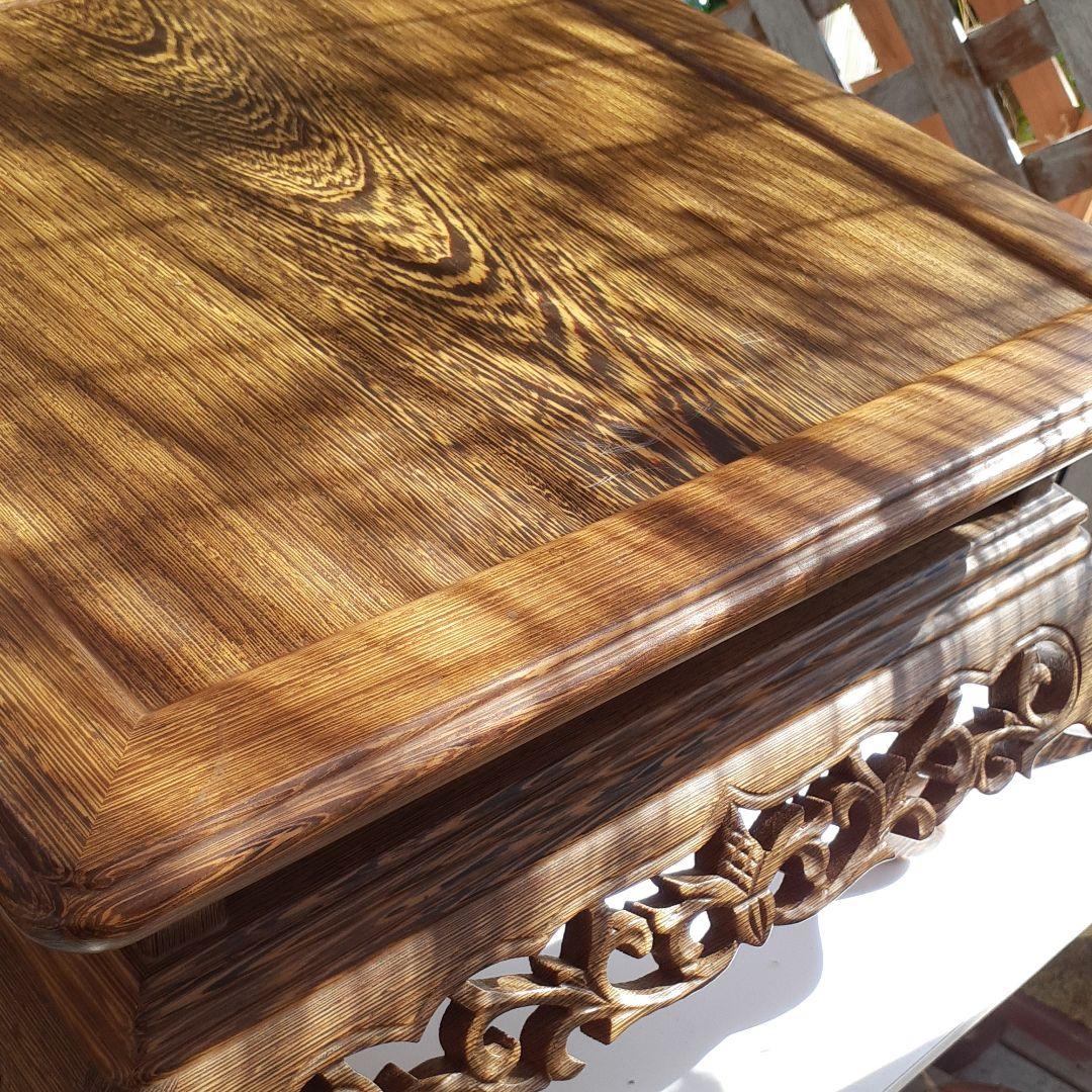 鉄刀木　花台　骨董