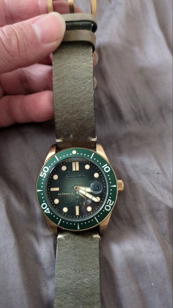 スピニカー　店舗限定　グリーン×イエローゴールド