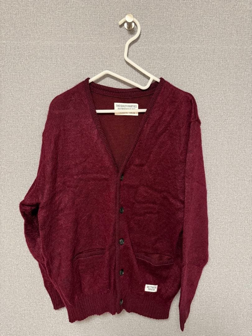 wackomaria モヘア カーディガン バーガンディ M