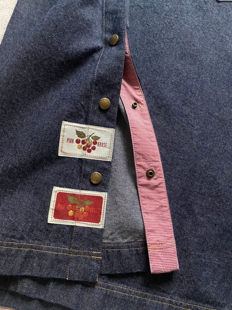 Pink House デニムサロペット