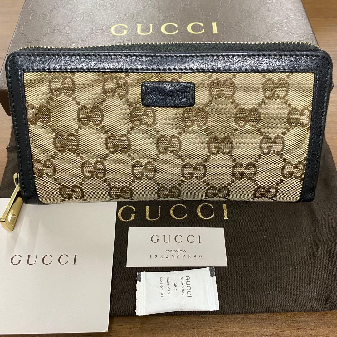 新品同様‼️ グッチ　GUCCI 財布　長財布　シグネチャー　ラウンドファスナー