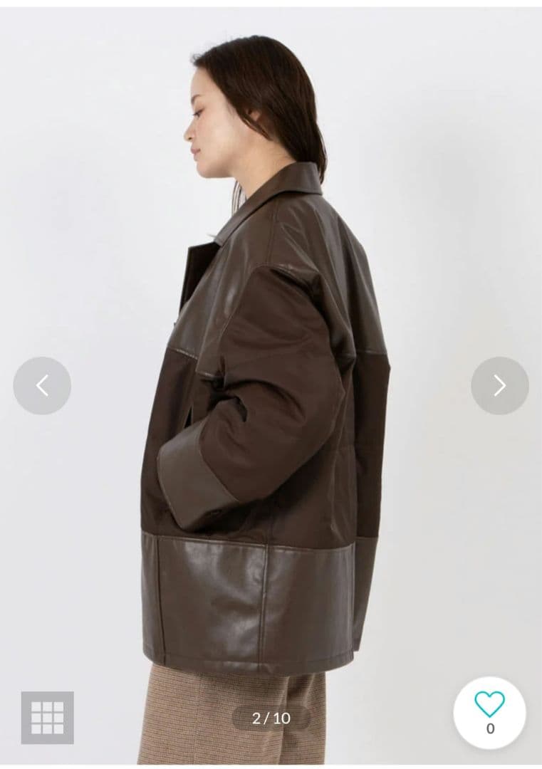 ジャケット・アウター LEATHER SWITCHING OVER JACKET