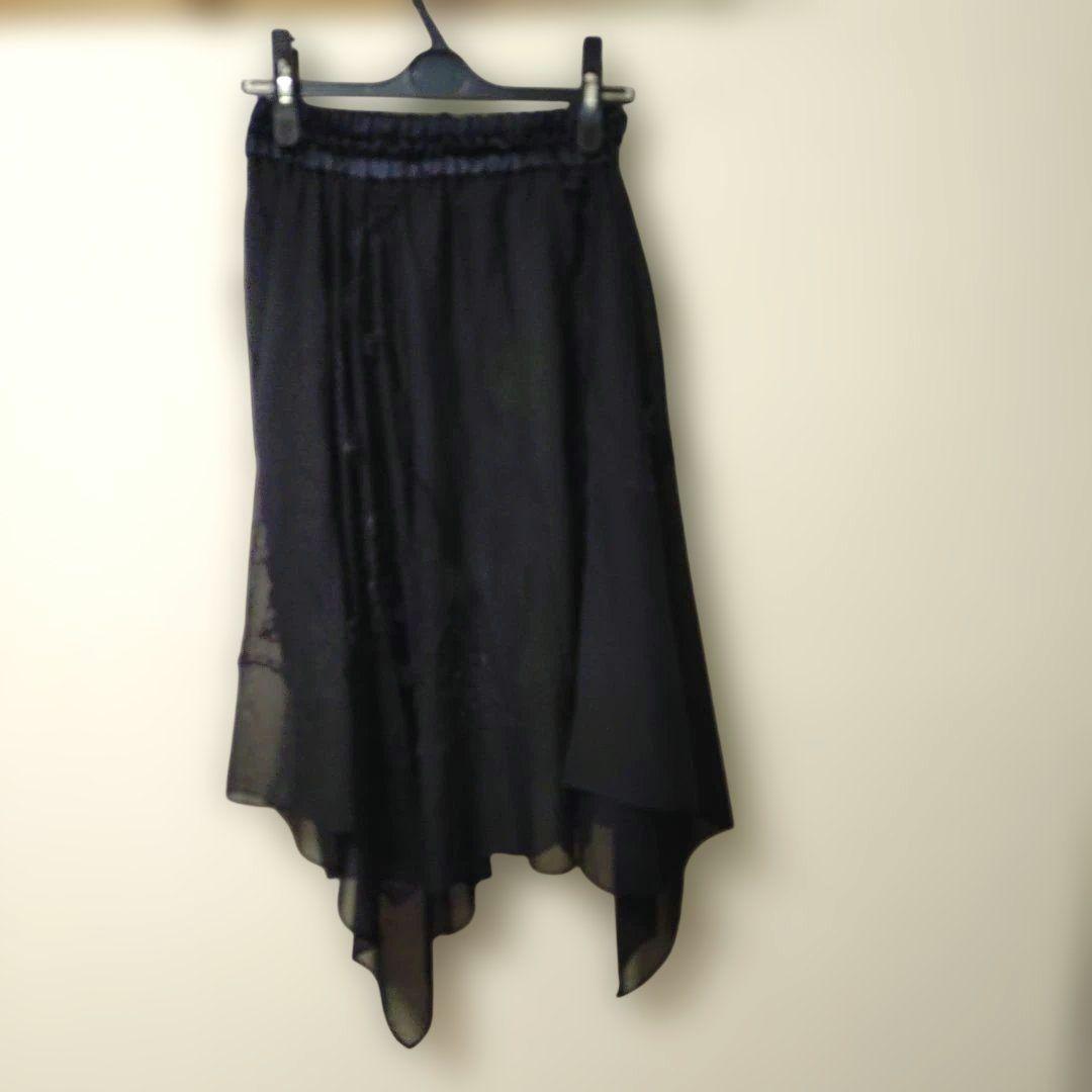 sacai アシメトリー スカート レース