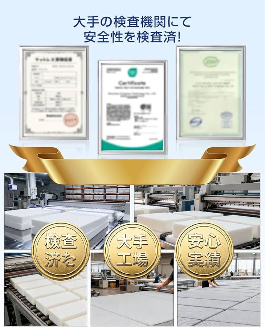 折りたたみマットレス シングル厚さ10cm キングサイズ【グレー】