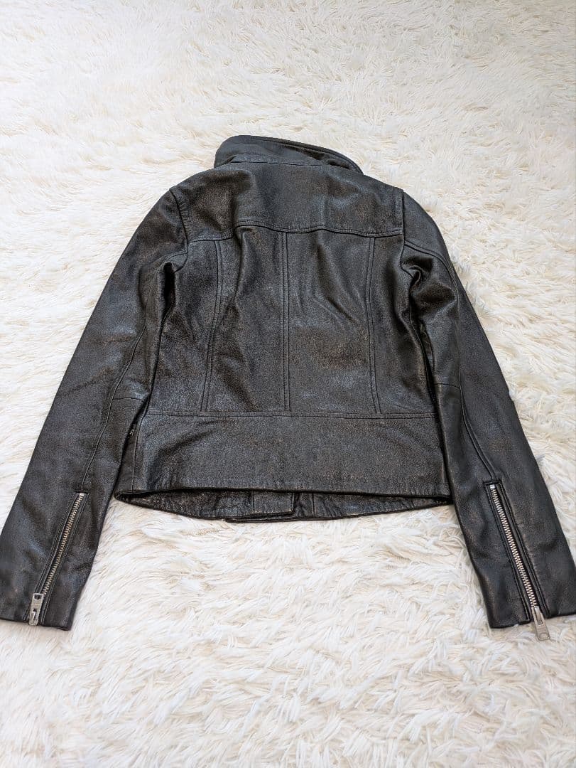 オールセインツ　ダブルライダースジャケット　羊革　本革　サイズ4