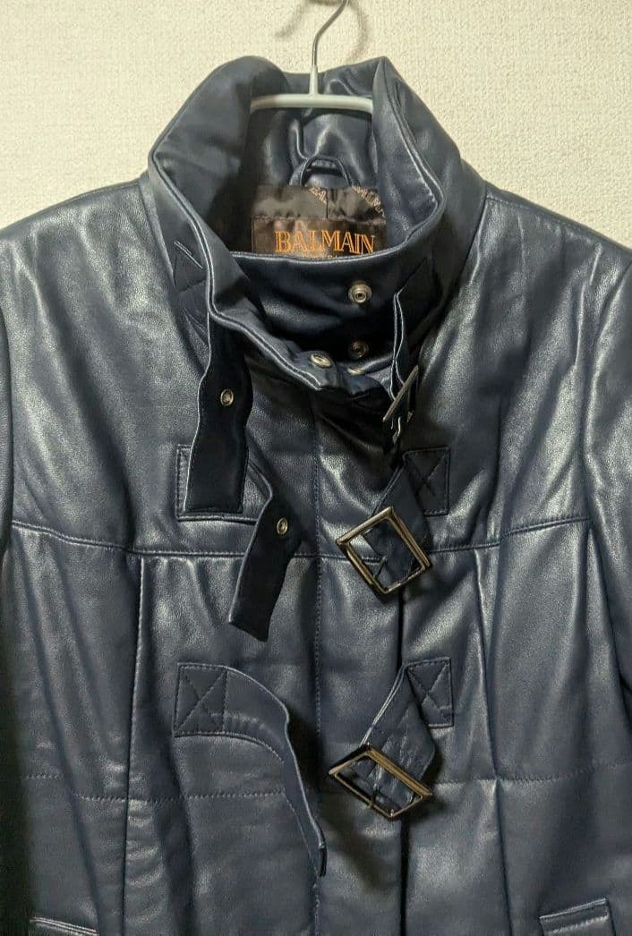 レザーコート　バルマン　BALMAIN　9号　ダウンコート　ピエール・バルマン