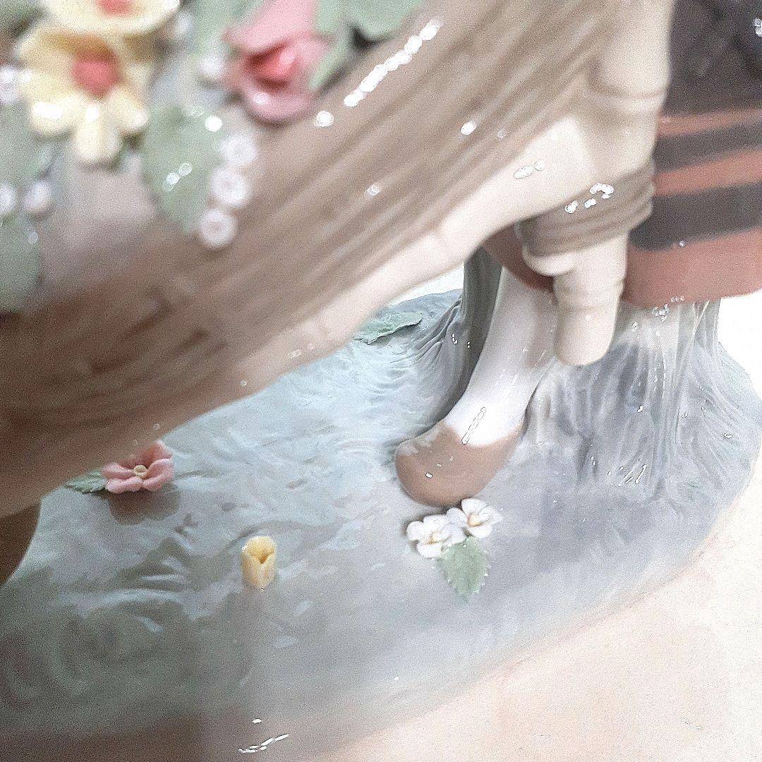 リヤドロ LLADRO 「花車を押す少女」(中古品)